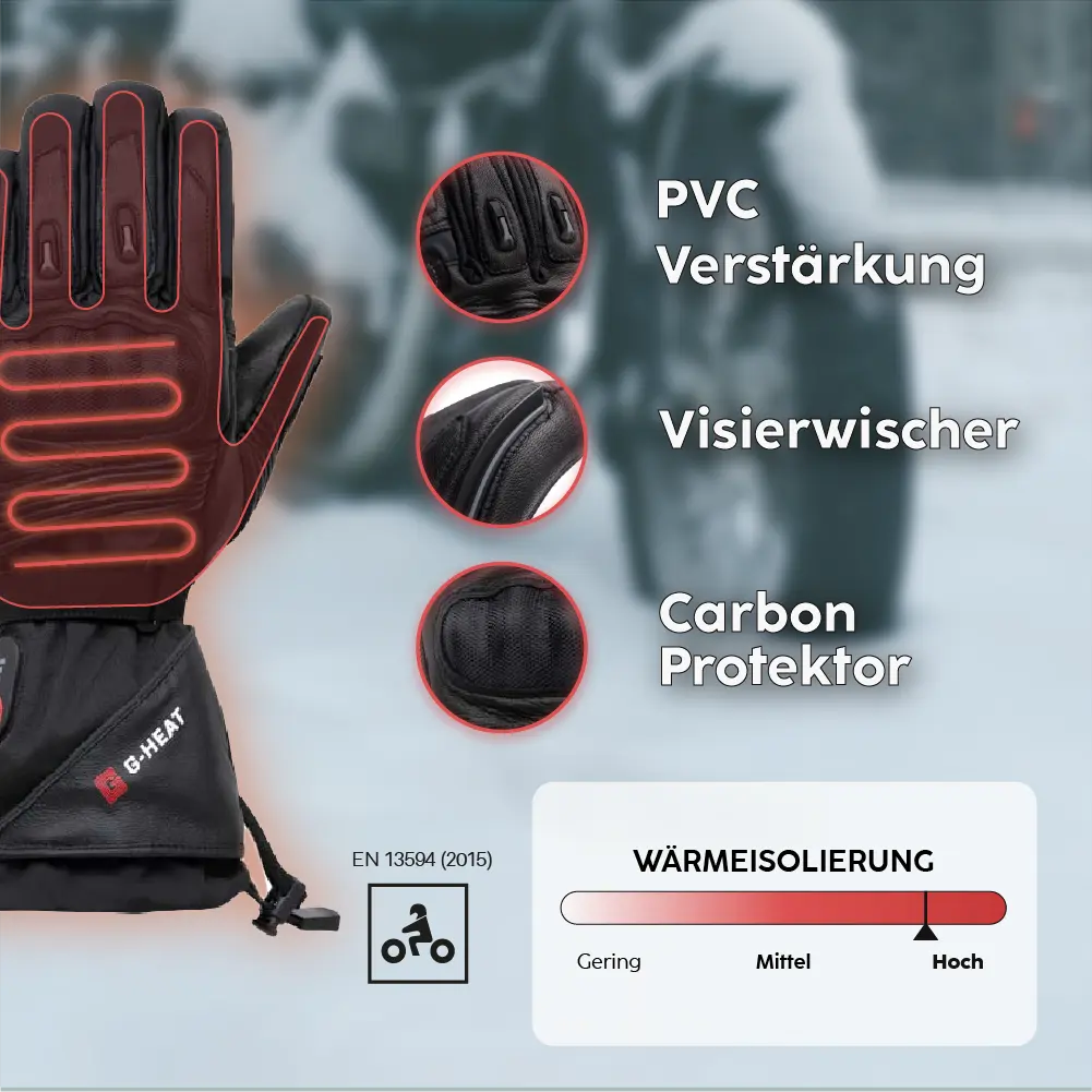 Gants moto chauffants ALLROADS + - Image 3