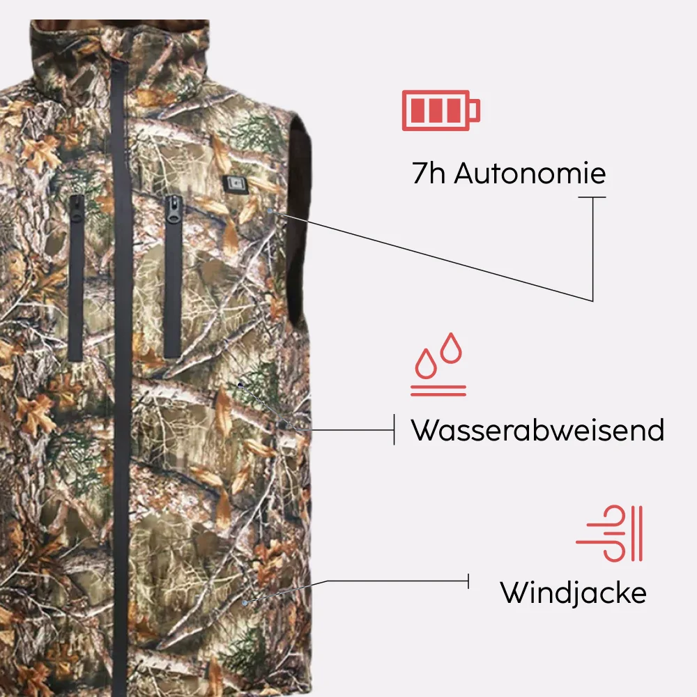 Gilet chauffant camouflage avec batterie éco-conçue - Image 3