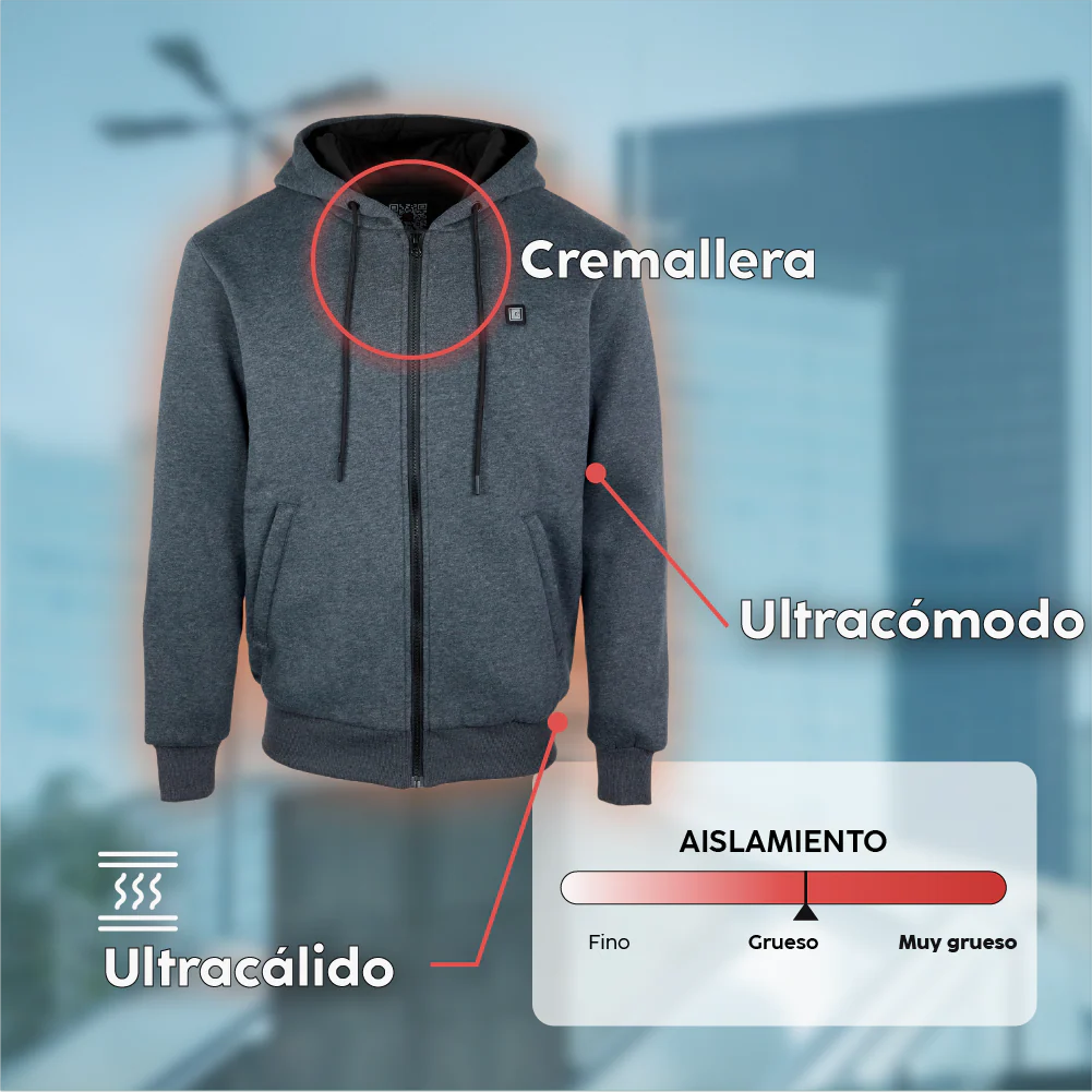 Sweat chauffant zippé avec batterie éco-conçue - Image 19