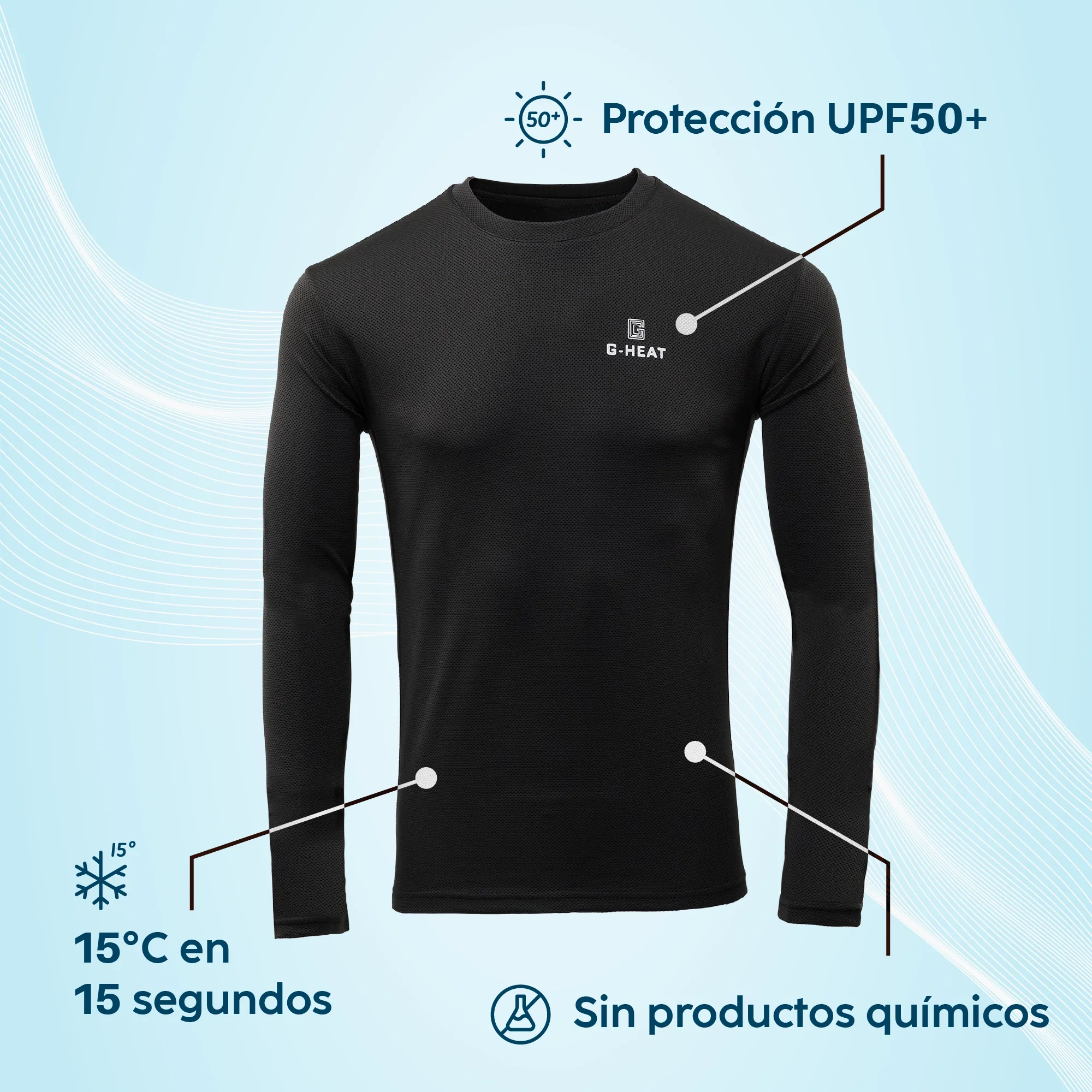 T-shirt rafraîchissant manches longues Anti UV Homme - Image 16