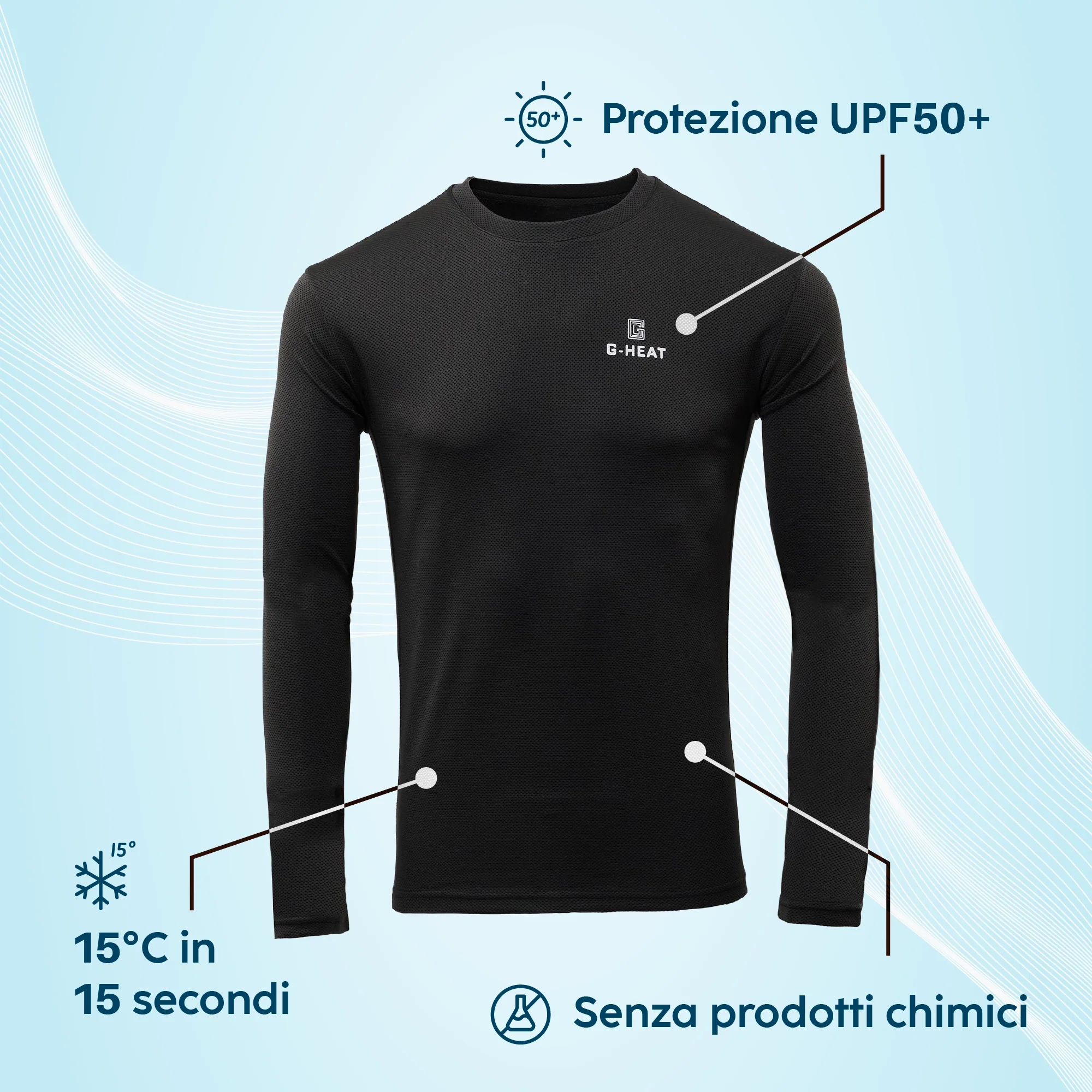 T-shirt rafraîchissant manches longues Anti UV Homme - Image 28
