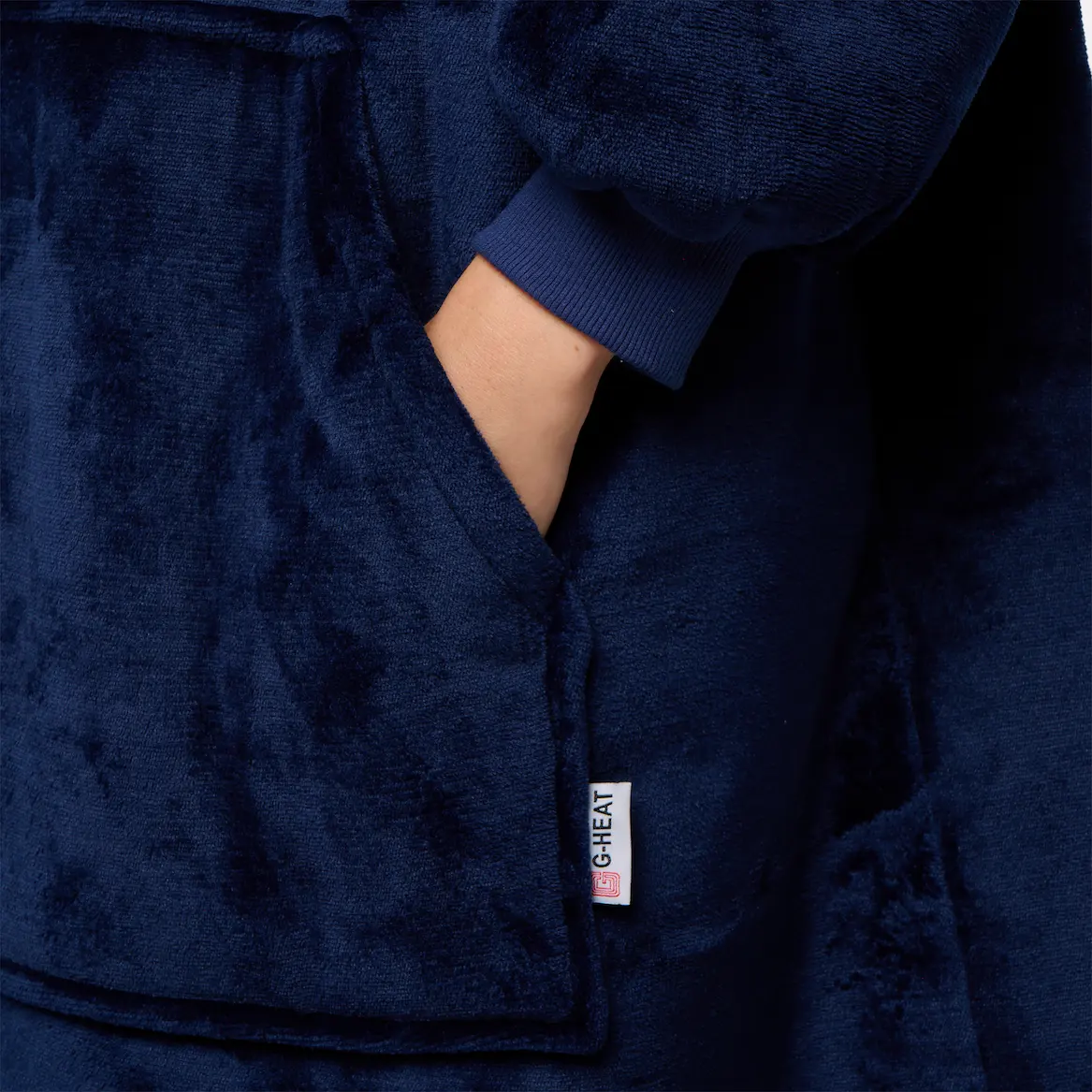 Pull plaid navy - femme - Image 4