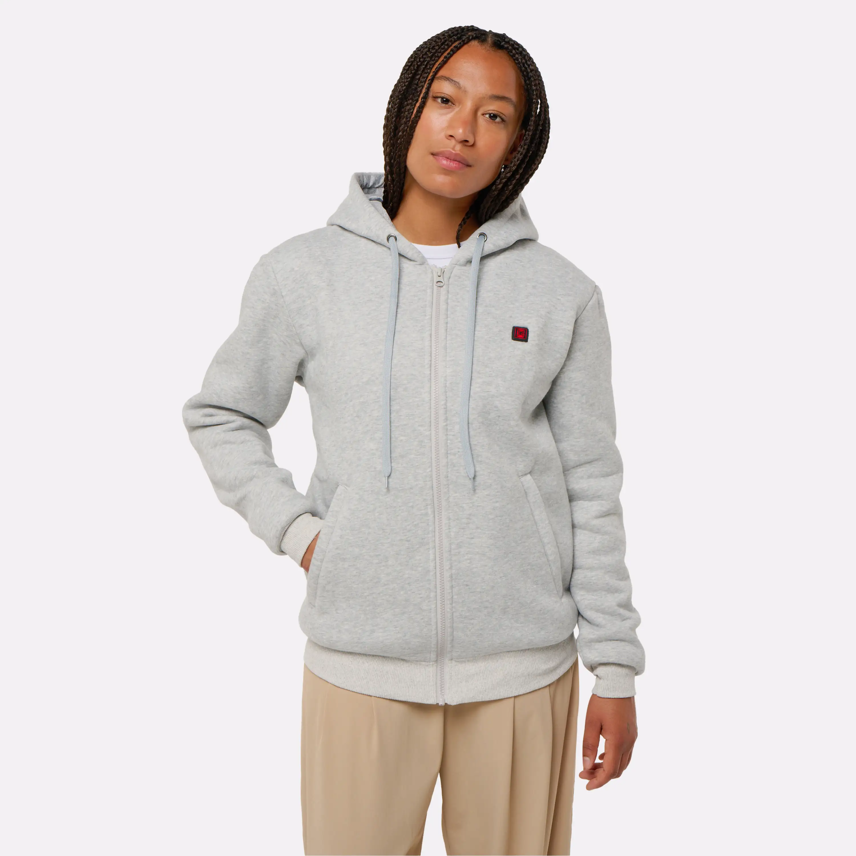 Sweat chauffant zippé avec batterie éco-conçue