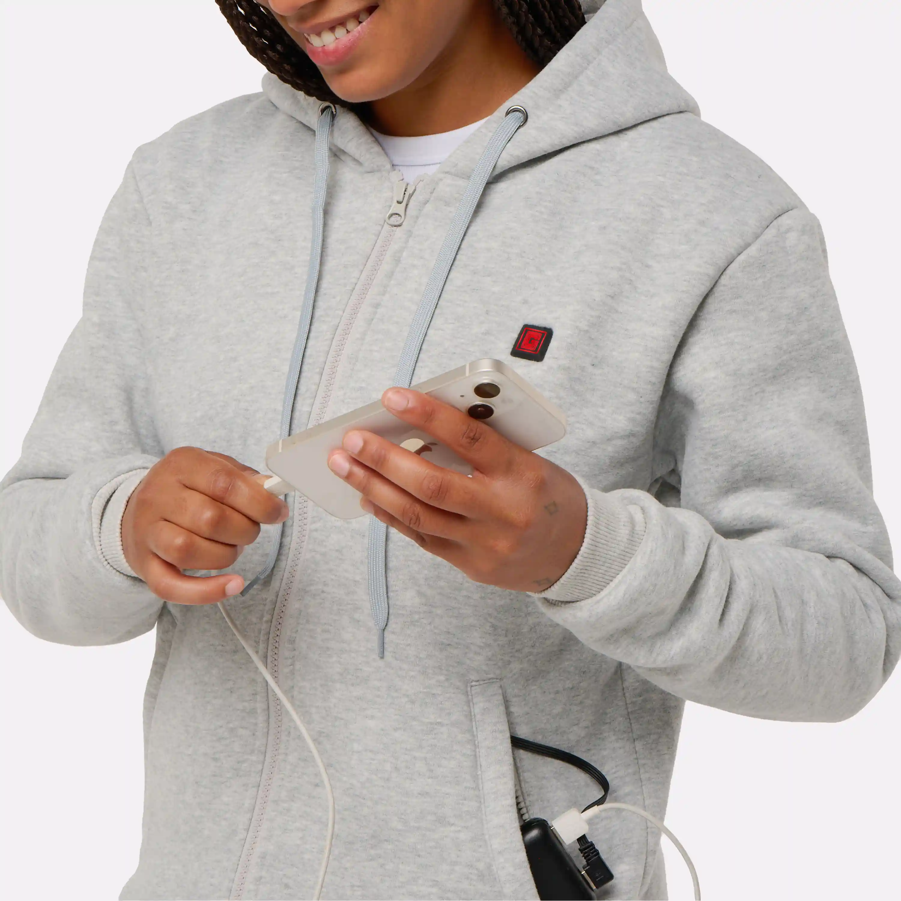 Sweat chauffant zippé avec batterie éco-conçue - Image 9