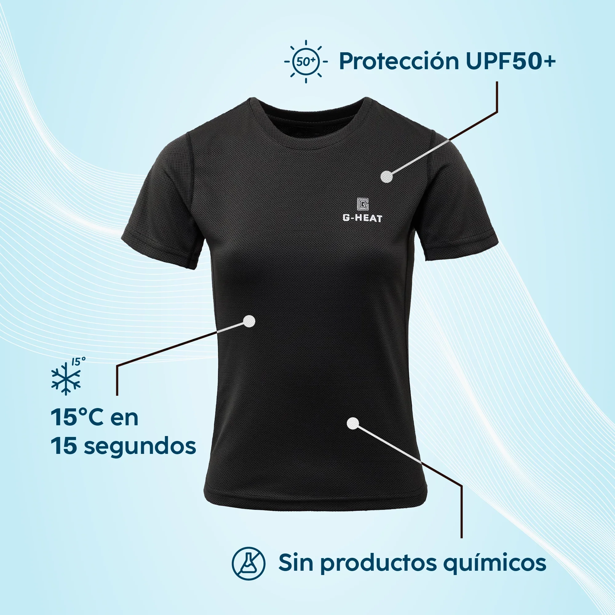 T-shirt rafraîchissant Anti UV femme - Image 17