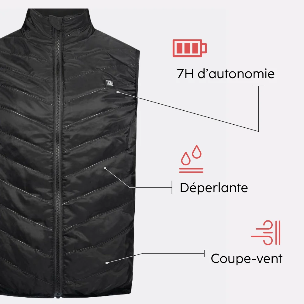 Veste chauffante sans manches - Image 2